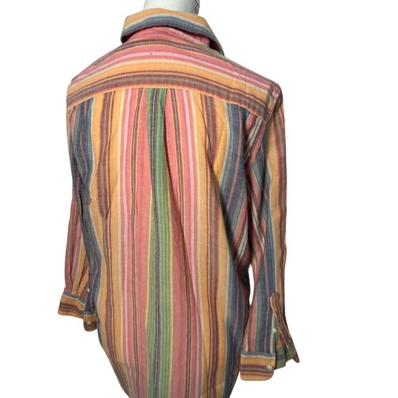 RALPH LAUREN 100% Cotton Striped Button Down Shirt Size XS - Picture 6 of 7